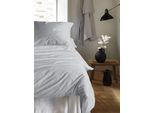 Bettwäsche IRISETTE "Premium Satin Bettwäsche Paris", grau, B/L: 135cm x 200cm, 1 Stk., 1 Stk., Mako-Satin, B/L: 80cm x 40cm, 2 Stk., Mako-Satin, Obermaterial: 100% Baumwolle, Bettwäsche, Bettwäsche, hochwertige Uni Premium Bettwäsche mit Reißverschluss, 100% Baumwolle