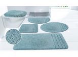 Badematte MÖVE "Loft, Badvorleger, Badezimmer Teppich" Gr. 1, blau (arctic), H:30mm, Polyacryl, Badematten, Badematte, Badteppich, Badematten auch als 2 teiliges Set & rund