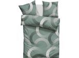 Bettwäsche OTTO HOME "Balisa", grün (jade), B/L: 155cm x 220cm, 1 Stk., 1 Stk., Linon, B/L: 80cm x 80cm, 2, Linon, Obermaterial: 100% Baumwolle, Bettwäsche, Bettwäsche, ab Größe 135x200 cm, aus 100% Baumwolle, Bettwäsche mit Kreisen