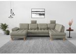 Wohnlandschaft SIT & MORE "Westham U-Form", grau, B:338cm H:88cm T:172cm, 100% Polyester, Sofas, Wohnlandschaft, wahlweise mit Bettfunktion, Bettkasten, Sitztiefenverstellung