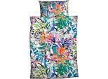 Bettwäsche CASATEX "Minako", bunt (multicolor), B/L: 155cm x 220cm, 1 Stk., 1 Stk., Satin, B/L: 80cm x 80cm, 2 Stk., Satin, Obermaterial: 100% Baumwolle, Bettwäsche, Bettwäsche, außergewöhnliche und exklusive Farben, brillante und leuchtende Farben