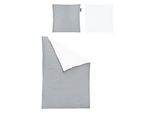 Wendebettwäsche IRISETTE "Jessica", silber (silberfarben), B/L: 155cm x 220cm, 1 Stk., 1 Stk., Mako-Satin, B/L: 80cm x 80cm, 2 Stk., Mako-Satin, Obermaterial: 100% Baumwolle, Bettwäsche, Wendebettwäsche, zeitlose Instagram-Blogger-Kollektion