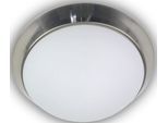 NIERMANN Deckenleuchte "Opal matt, Dekorring Nickel matt, HF Sensor, LED", grau (nickel matt), 1, Ø 45cm, 1 Stk., Leuchten, Deckenleuchte