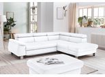 Ecksofa COTTA "Komaris L-Form, B: 249 cm", weiß, B:249cm H:72cm T:100cm, Microfaser PRIMABELLE (100% Polyester);Kunstleder SOFTLUX;Feinstruktur (100% Polyester);Kunstleder SOFTLUX/Struktur (100% Polyester);NaturLEDER, Sofas, Ecksofa, mit Kopfteilverstellung, optional Bettfunktion, Bettkasten & Licht