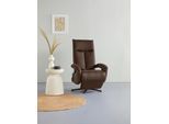 TV-Sessel SIT & MORE "Tycoon", braun (dunkelbraun), B:74cm H:117cm T:85cm, 100% Polyester, Sessel, TV-Sessel, wahlweise manuell, mit zwei Motoren oder mit Akku oder mit 2 Motoren