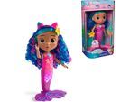 Meerjungfrauenpuppe SPIN MASTER "Gabby’s Dollhouse: Der Film – Sing & Shine Meerjungfrau Gabby", bunt, Puppen, Kinder, Meerjungfrauenpuppe, mit Licht und Sound