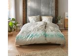Bettwäsche KLEINE WOLKE "Calmaro", bunt, B/L: 135cm x 200cm, 1 Stk., 1 Stk., Mako-Satin, B/L: 80cm x 80cm, 2 Stk., Mako-Satin, Obermaterial: 100% Baumwolle, Bettwäsche, Bettwäsche, mit Blättern