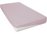 Spannbettlaken PRIMERA "Teddy Flausch", lila (mauve), L:200cm, Biber, Obermaterial: 80% Baumwolle, 20% Polyester, Bettlaken, Spannbettlaken, 80% Baumwolle, für Matratzen bis 20 cm Höhe, kuschelig warm im Winter