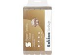 Satino Falthandtücher PureSoft, 2-lagig, V-Falzung, mit Prägung, L 230 x B 240 mm, 100 % Recycling-Karton, soft beige, 4000 Blatt