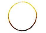 Kette ohne Anhänger OSTSEE-SCHMUCK "- Kugel 6 mm - Bernstein -" Gr. 42, braun (bernsteinfarben, braun), Halsketten, Damen, 42, Bernstein
