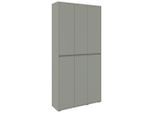 Xora Schuhschrank, Grün, Kunststoff, 20 Fächer, 100x210x34 cm, Garderobe, Schuhaufbewahrung, Schuhschränke