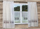 Gardine "Wichtel" Gr. 2, beige, B:90cm H:180cm, Polyester, HOSSNER - ART OF HOME DECO, Gardinen, Gardine, weihnachtlicher Landhaus-Look