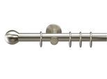 Gardinenstange LIEDECO, silber (silberfarben), L:240cm Ø:20mm, Metall, Gardinenstangen, Gardinenstange