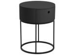 Mid.you Nachtschrank, Schwarz, Metall, Holzwerkstoff, 1 Schublade(n) Schubladen, 51 cm, Reach, Schlafzimmer, Nachttische