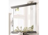 Garderobenspiegel OTTO HOME "Basilico", grau (weiß, grau), B:86cm H:83,5cm T:4,5cm, Spiegel, Garderobenspiegel, Rahmen aus massiver Kiefer, FSC, Breite 86 cm