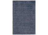 Teppich KAYOOM "My Raaja 230", blau, B:140cm H:12mm L:200cm, Viskose, Teppiche, Teppich, Kurzflor, Viskose, leichter Glanz, Wohnzimmer