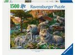 Puzzle RAVENSBURGER "Wolfsrudel im Frühlingserwachen", bunt, Puzzles, KinderB:80cm H:60cm, Pappe, Made in Germany, B:80cm H:60cm