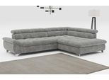 Ecksofa COTTA "Gemini L-Form, B: 312 cm", grau (steel), B:312cm T:234cm, Sofas, Ecksofa, mit Kopfteilverstellung, optional Bettfunktion