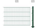 Einstabmattenzaun ARVOTEC "ESSENTIAL 80 zum Einbetonieren", grün (dunkelgrün), H:80cm, Kunststoff, Stahl, Zaunelemente, Zaunhöhe 80 cm, Zaunlänge 2 - 60 m