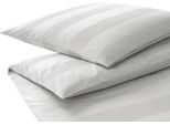 Bettwäsche ELEGANTE "En Bloc", weiß, B/L: 135cm x 200cm, 1 Stk., 1 Stk., Jacquard, B/L: 80cm x 80cm, 2 Stk., Jacquard, Obermaterial: 100% Baumwolle, Bettwäsche, Bettwäsche, angenehmes Hautgefühl