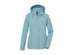 Outdoorjacke KILLTEC "KOS 61 WMN JCKT", Gr. 40, ocean, Obermaterial: 100% Polyester;Futter: 100% Polyester, Jacken Outdoorjacke, Funktionsjacke: wasser- und winddicht, atmungsaktiv, abnehmbare Kapuze