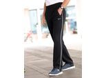 Trainingshose CATAMARAN, Herren, Gr. 24/25, Unterbauchgrößen, schwarz, 50% Baumwolle, 50% Polyester, unifarben, lang, Hosen Trainingshose