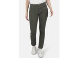 5-Pocket-Jeans STOOKER WOMEN "Milano Print Magic Shape Fit Jeans", Damen, Gr. 50, Länge 30, grün (grün minimal), Denim/Jeans, 88% Baumwolle, 9% Polyester, 3% Elasthan, schmal lang, Jeans 5-Pocket-Jeans, Casual Clean Wash Denim Jeans Magic Shape Effekt für Damen