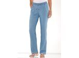 Schlupfjeans CLASSIC BASICS, Damen, Gr. 24, Kurzgrößen, blau (blau, bleached), 100% Baumwolle, unifarben, lang, Jeans Schlupfjeans