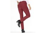 Schlupfhose CLASSIC BASICS, Damen, Gr. 24, Kurzgrößen, rot (bordeaux), 95% Polyester, 5% Elasthan, unifarben, Hosen Schlupfhose