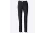 Webhose INSPIRATIONEN, Damen, Gr. 24, Kurzgrößen, schwarz, 77% Viskose, 19% Polyamid, 4% Elasthan, unifarben, lang, Hosen