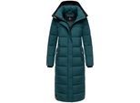 Steppmantel NAVAHOO "Isalie", Damen, Gr. XL (42), ocean, Oberstoff: 100% Polyester. Futter: 100% Polyester. Wattierung: 100% Polyester. Ärmelfutter: 100% Polyester, oversize wadenlang, Ärmel ohne Ärmelschlitz Rippstrickbündchen mit innenliegendem Gummizug, Mäntel Steppmantel, zeitloser Wintermantel mit abnehmbarer Kapuze