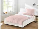 Wendebettwäsche IRISETTE "Varia 8730 in Gr. 135x200 oder 155x220 cm", rosa (rose), B/L: 155cm x 220cm, 1 Stk., 1 Stk., Mako-Satin, B/L: 80cm x 80cm, 2 Stk., Mako-Satin, Obermaterial: 100% Baumwolle, Bettwäsche, Wendebettwäsche, Bettwäsche aus Baumwolle, Wendebettwäsche mit Punkten