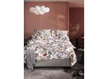 Bettwäsche IRISETTE "Wave 8623", rot, B/L: 155cm x 220cm, 1 Stk., 1 Stk., Mako-Satin, B/L: 80cm x 80cm, 2 Stk., Mako-Satin, Obermaterial: 100% Baumwolle, Bettwäsche, Bettwäsche, anschmiegsam und atmungsaktiv, Ganzjahresqualität