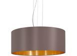 EGLO Hängeleuchte "MASERLO", braun (cappuccino, goldfarben), 3, Ø 53cm, Leuchten, Pendelleuchte, Pendellampe, Wohnzimmer, Esszimmer, gemütlich, 110x53cm, Hängeleuchte