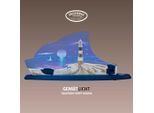 WEIGLA LED Dekolicht "Maritim, Holz & Acrylglas, BLAU-WEIẞ, Made in Germany", blau, H: 21cm, 1 Stk., Leuchten, Erzgebirge garantiert, maritime Deko Innen, Dekolampe, LED Dekolicht