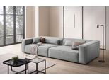 3-Sitzer "PIARA XXL, Sofa mit Kedernaht in Cord, Leinenoptik o. Strukturstoff", grau (hellgrau), B:316cm H:66cm T:136cm, 100% Polyester, LEGER HOME BY LENA GERCKE, Sofas, 3-Sitzer, schwarze Füße, bequemer Sitzkomfort, extra tiefe Sitzfläche