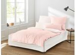 Wendebettwäsche IRISETTE "Linea", rosa (rose), B/L: 155cm x 220cm, 1 Stk., 1 Stk., Mako-Satin, B/L: 80cm x 80cm, 2 Stk., Mako-Satin, Obermaterial: 100% Baumwolle, Bettwäsche, Wendebettwäsche, Hochwertige Premium Bettwäsche
