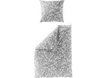 Bettwäsche BIERBAUM "4174", grau, B/L: 155cm x 220cm, 1 Stk., 1 Stk., Mako-Satin, B/L: 80cm x 80cm, 2 Stk., Mako-Satin, Obermaterial: 100% Baumwolle, Bettwäsche, Bettwäsche, Mako-Satin, 100 % Baumwolle, pflegeleicht