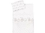 Kinderbettwäsche JULIUS ZÖLLNER "Igelchen, in 100x135cm passt in Babybetten von 70x140cm und 60x120cm", weiß, B/L: 100cm x 135cm, 1 Stk., 1 Stk., Renforcé, B/L: 40cm x 60cm, 2 Stk., Renforcé, Obermaterial: 100% Baumwolle, Bettwäsche, Kinderbettwäsche, mit kleinem Igel, 80x80 cm für Wiegen, Stubenwagen und Kinderwagen