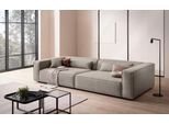 3-Sitzer "PIARA XXL, Sofa mit Kedernaht in Cord, Leinenoptik o. Strukturstoff", greige, B:316cm H:66cm T:136cm, 100% Polyester, LEGER HOME BY LENA GERCKE, Sofas, 3-Sitzer, schwarze Füße, bequemer Sitzkomfort, extra tiefe Sitzfläche