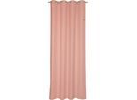Vorhang ESPRIT "Harp", rosa (rosé), B:140cm H:250cm, Microfaser, Polyester, Gardinen, Vorhang, HxB: 250x140, Blickdicht, mit Lederlabel, (BxH) 140 x 250 cm