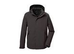 Funktionsjacke KILLTEC "KOW 4 MN JCKT", Herren, Gr. XXL, braun (dunkelbraun), Obermaterial: 100% Polyester.Futter: 100% Polyester.Füllung: 100% Polyester, Jacken Funktionsjacke, Wasser- und winddichte Herrenjacke, atmungsaktiv, abnehmbare Kapuze