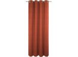 Vorhang WIRTH "Trondheim B", braun (rost), B:132cm H:335cm, Chenille, Polyacryl, Gardinen, Vorhang