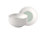 Schale VILLEROY & BOCH "Dessertschalen Fleur Couleur ø 13,2 cm 6er Set", grün (vert), B:13,2cm H:3,8cm L:13,2cm Ø:13,2cm, Schüsseln, Schale, Spülmaschinenfest, Mikrowellensicher