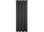 Vorhang WIRTH "Trondheim B", schwarz, B:132cm H:375cm, Chenille, Polyacryl, Gardinen, Vorhang