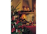 KONSTSMIDE Christbaumkerzen "Weihnachtsdeko, Christbaumschmuck", weiß, Dioden 25 Stk. Flammen 25 Stk., Gesamtlänge 18,3m, Lichterketten, Baumkette, Topbirnen, One String, 25 klare Birnen, Christbaumkerzen