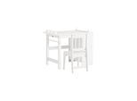SoBuy Kindertisch mit Stuhl und 2 Regalbrettern Weiß 80x50x60cm Nordisch
