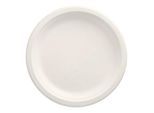 Papstar Zuckerrohr-Teller (Bagasse) Ø 23 cm weiß, schnittfest, Mikrowelle 800 W, EN 13432, 50er Pack