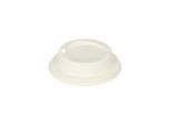 Papstar Becherdeckel Zuckerrohr-Bagasse Ø 90 mm weiß, geschmacksneutral & stabil, Mikrowelle 800 W, EN 13432, 50er Pack