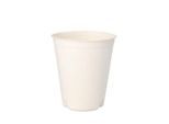 Papstar Zuckerrohr-Becher pure 0,3 l weiß, Bagasse, Ø 9 x H 10 cm, Mikrowelle 800 W, EN 13432, 50 Stück